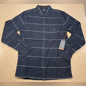 NWT Roark Nordsman Lightweight Flannel Dark Navy Blue Striped Men’s Small (S)